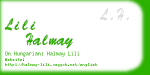 lili halmay business card